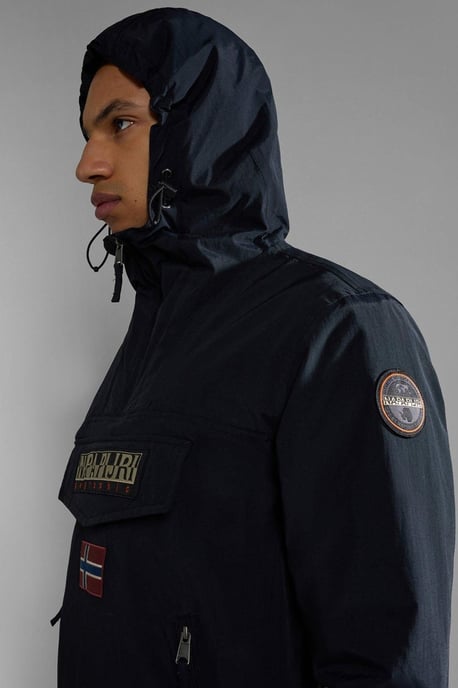 Regenwald Pocket Winter Anorak Jacke Schwarz - Image 3