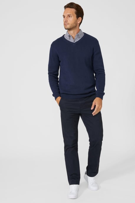 Premium Pure Cotton V-neck Jumper - Image 2