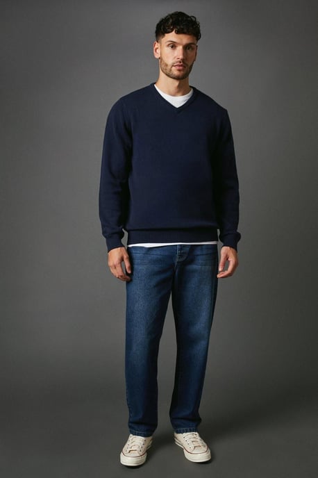 Premium Pure Cotton V-neck Jumper - Image 4