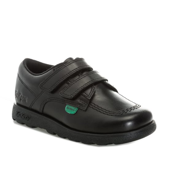 Boy's Kickers Infant Fragma Lo Strap Lederschuhe in Schwarz - Image 2
