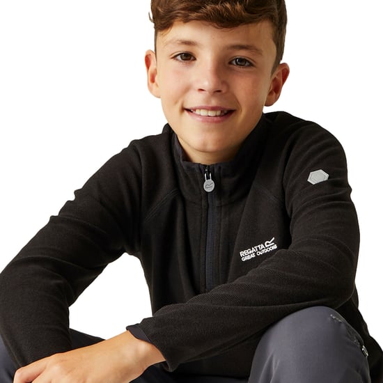 Regatta Boys & Girls Loco Zip Neck Stretch Fit Micro Fleece Jacket Top - Image 3