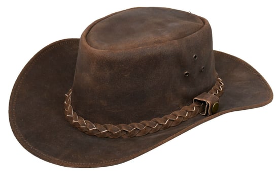 Cowboy Outback Echtes Vintage Leder Aussie Bush Hat - Image 1