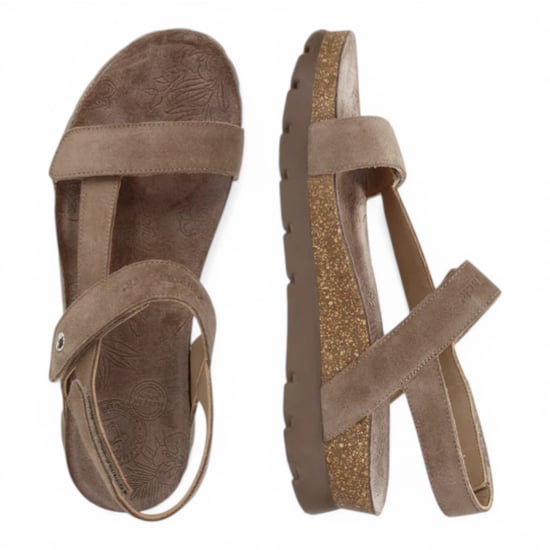 Panama Jack Women's Wedge Stone graue Wildledersandalen – Selma B18 - Image 5