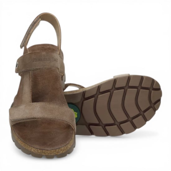 Panama Jack Women's Wedge Stone graue Wildledersandalen – Selma B18 - Image 6