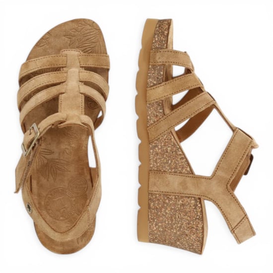 Panama Jack Damen Wedge-Heelbark Braune Wildledersandalen – Vero B1 - Image 4