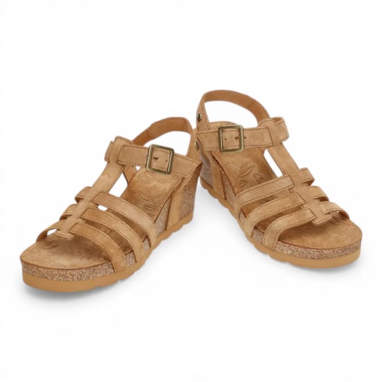 Panama Jack Damen Wedge-Heelbark Braune Wildledersandalen – Vero B1 - Image 5
