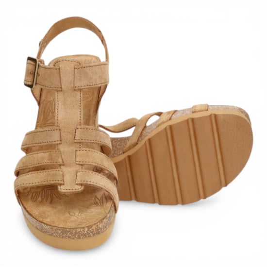 Panama Jack Damen Wedge-Heelbark Braune Wildledersandalen – Vero B1 - Image 6