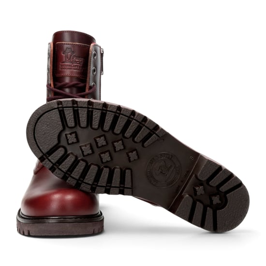 Panama Jack Wasserdichte warme Schnürstiefel aus bordeauxrotem Leder für Damen - Frisia-B45 - Image 6