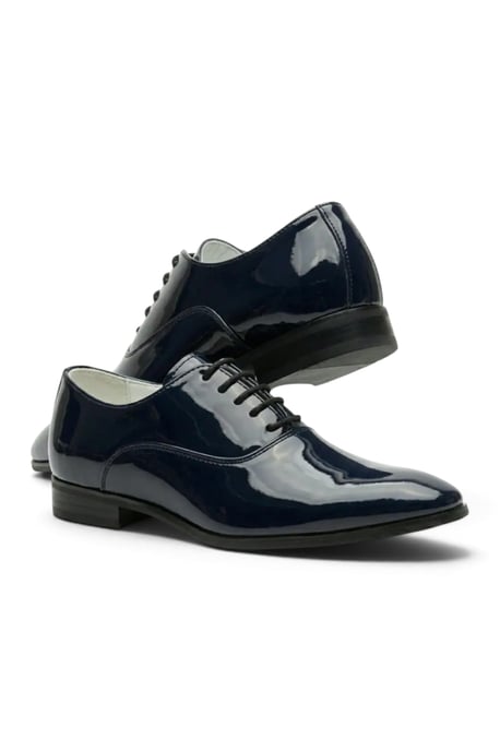 Herren Marineblaue Formelle Patenthäutige Oxford-Dressschuhe - M64340 - Image 2