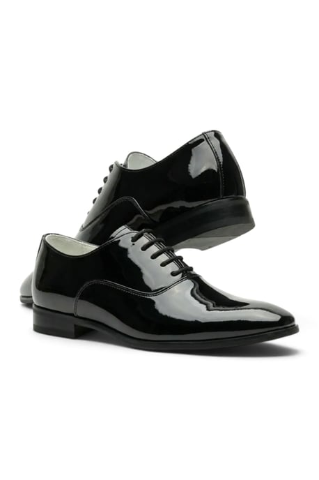 Herren schwarze formelle Lack-PU-Leder Oxford-Anzugschuhe - M64340 - Image 2