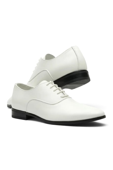 Herren Weiße Formelle Lack-PU-Leder Oxford-Schuhe - M64340 - Image 4