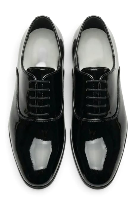 Herren schwarze formelle Lack-PU-Leder Oxford-Anzugschuhe - M64340 - Image 4