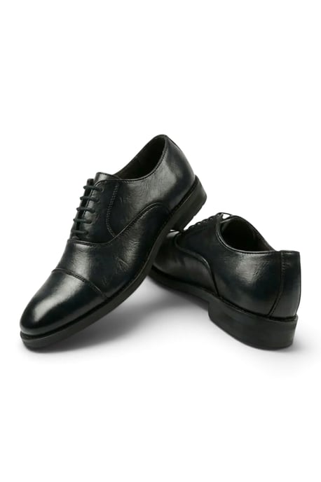Herren Schwarze Cap-Toe Oxford Schnürschuhe - N103212 - Image 4