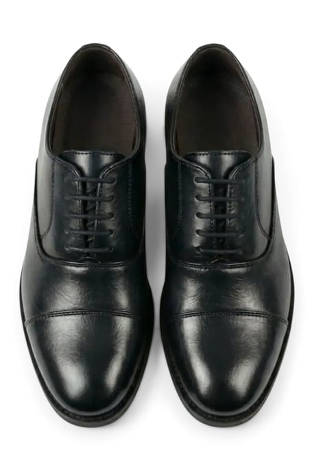 Herren Schwarze Cap-Toe Oxford Schnürschuhe - N103212 - Image 5