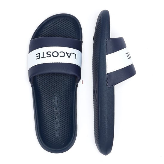 Claquettes Croco Lacoste Pour Homme en Bleu Marine - Image 6