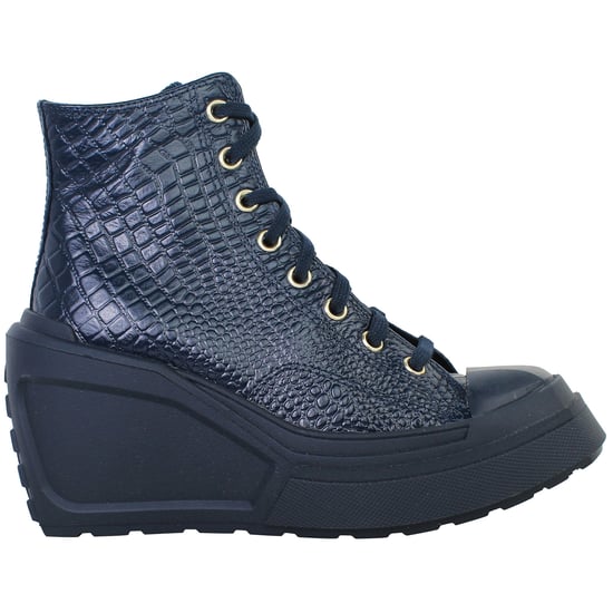 Converse Chuck 70 De Luxe Hi Damen Marineblaue Plateau-Wedges - Image 1