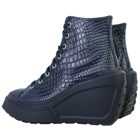Converse Chuck 70 De Luxe Hi Damen Marineblaue Plateau-Wedges - Image 3