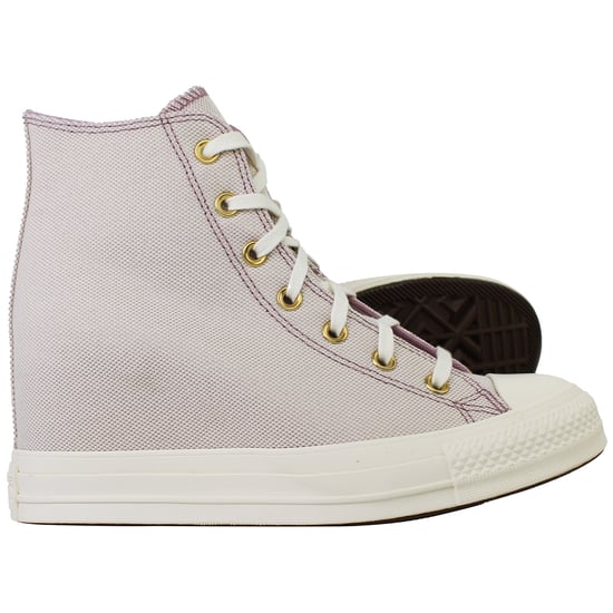 Converse Chuck Taylor Wedge Hi Damen Staubige Rosa Plimsolls - Image 4