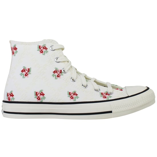 Converse Chuck Taylor All Star Vintage Stickerei Kinder Weiße Plimsolls - Image 1