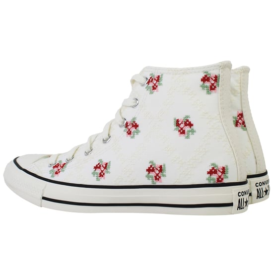Converse Chuck Taylor All Star Vintage Stickerei Kinder Weiße Plimsolls - Image 3