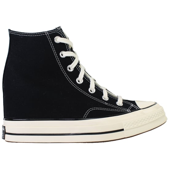 Converse Chuck 70 Wedge Hi Damen Schwarz Plimsolls - Image 1