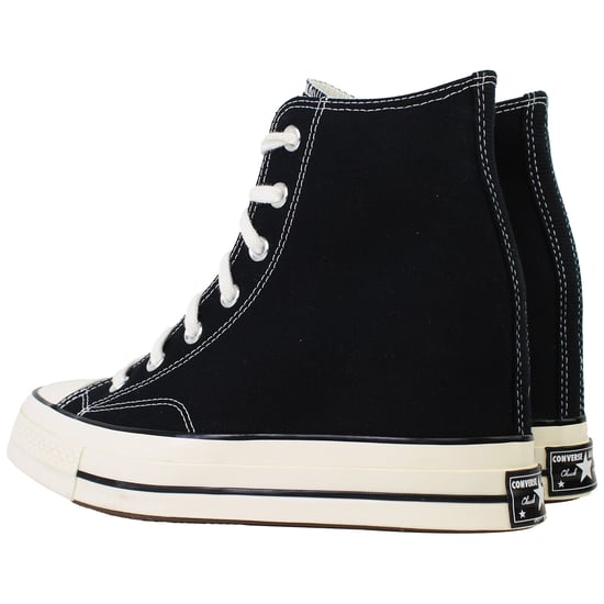 Converse Chuck 70 Wedge Hi Damen Schwarz Plimsolls - Image 3