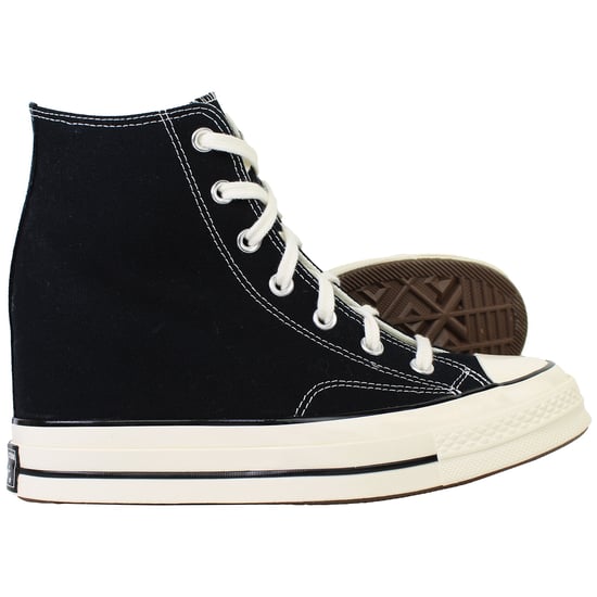 Converse Chuck 70 Wedge Hi Damen Schwarz Plimsolls - Image 4