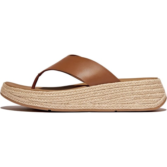 FitFlop Damen F-Mode Espadrille Leder Flatform T/Post Sandalen - Image 4