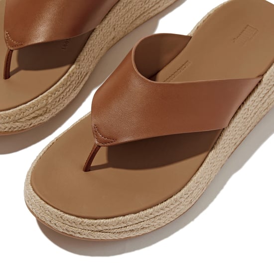 FitFlop Damen F-Mode Espadrille Leder Flatform T/Post Sandalen - Image 5