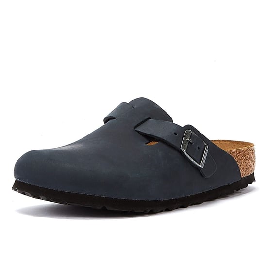 Birkenstock Boston Geöltes Nubukleder Schwarz Pantoffeln - Image 3