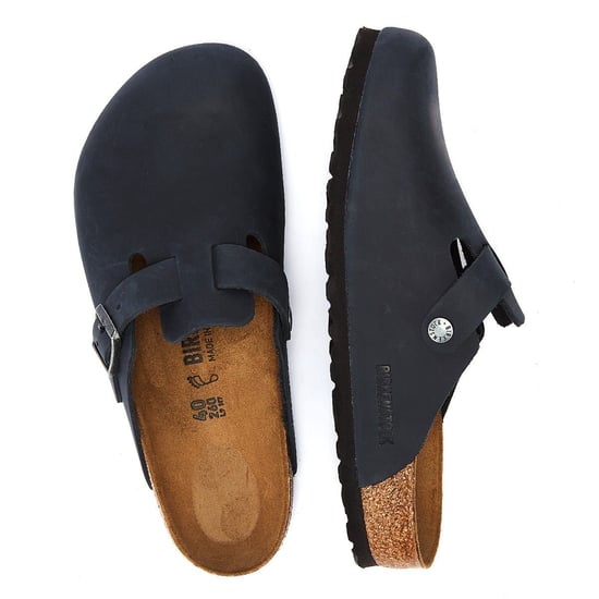 Birkenstock Boston Geöltes Nubukleder Schwarz Pantoffeln - Image 6