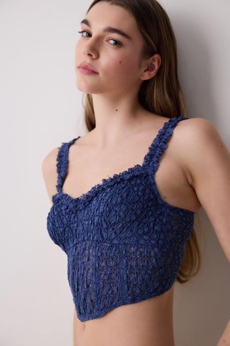 Penti Spitzen-Bustier mit Unterbrustdraht - Marineblau - Image 2