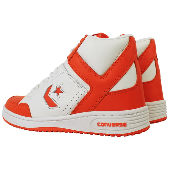 Converse Weapon Mid Unisex Schuhe Weiß/Orange - Image 3