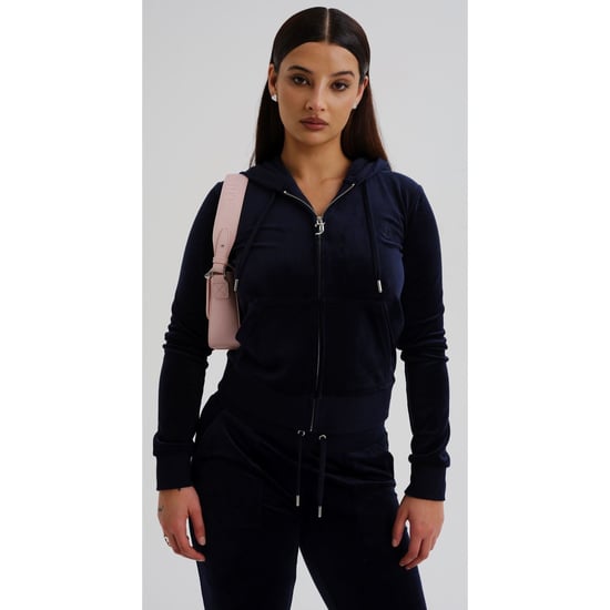 Juicy Couture Robertson Klassische Jacke Polyester Damen Blaue Kapuzensweatshirt - Image 1