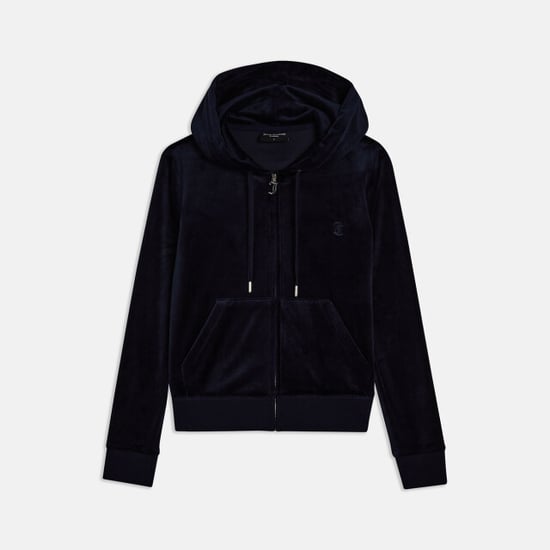 Juicy Couture Robertson Klassische Jacke Polyester Damen Blaue Kapuzensweatshirt - Image 2