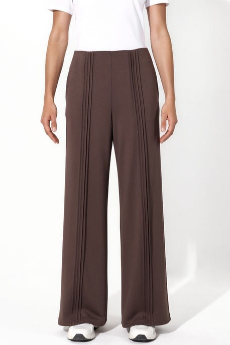 Modal-Touch-Rippdetail-Hosen mit geradem Bein - Image 1
