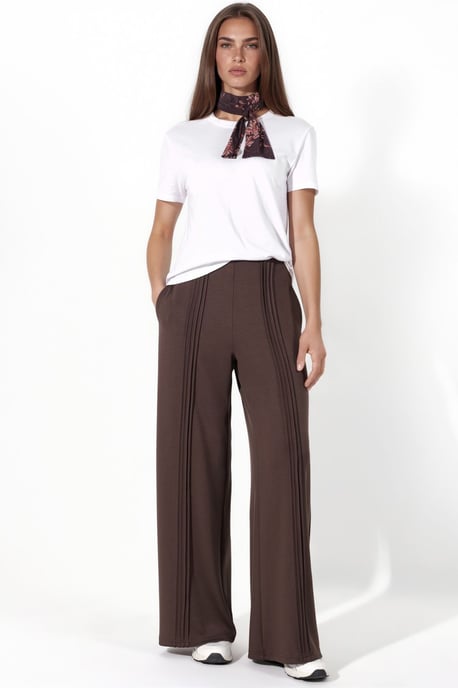 Modal-Touch-Rippdetail-Hosen mit geradem Bein - Image 2