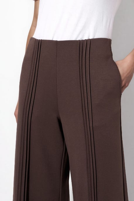 Modal-Touch-Rippdetail-Hosen mit geradem Bein - Image 6