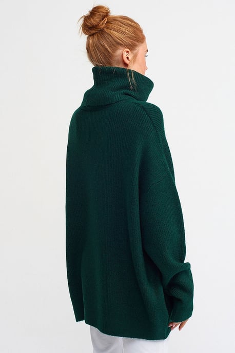 Übergroßer gerippter Rollkragenpullover - Image 3