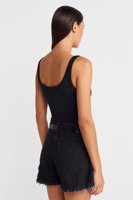 Ärmelloser gerippter Baumwollmischung Body - Image 2