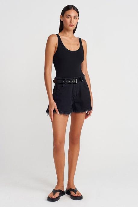 Ärmelloser gerippter Baumwollmischung Body - Image 3