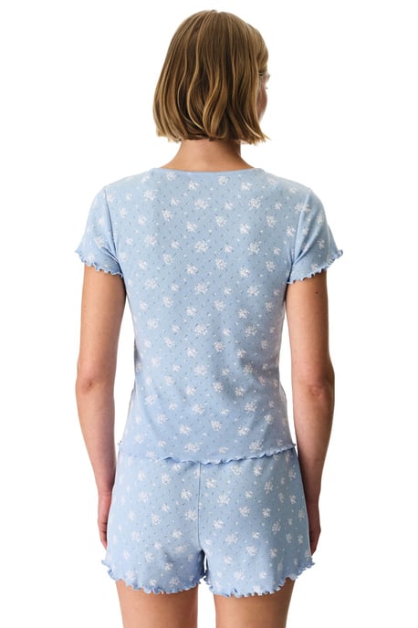 Coralie Pointel Knackiges Blumendesign Kurzarm Shorts Pyjama Set - Image 5