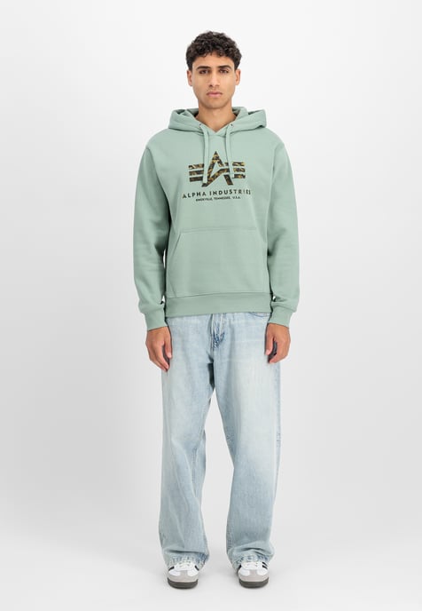 Basic Big Logo Effekt Druck Hoodie - Image 2
