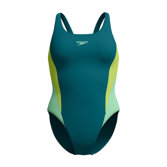 Speedo - "2.0" Badeanzug für Damen, Halboffener Rücken (Grün/Hellgrün) - Image 2