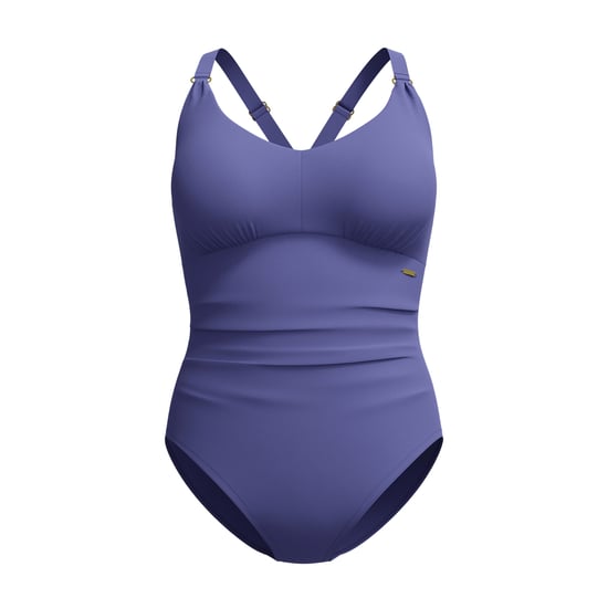 Speedo - Badeanzug für Damen, V-Ausschnitt, Gestaltgebend (Blau) - Image 2