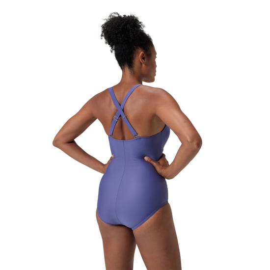 Speedo - Badeanzug für Damen, V-Ausschnitt, Gestaltgebend (Blau) - Image 3