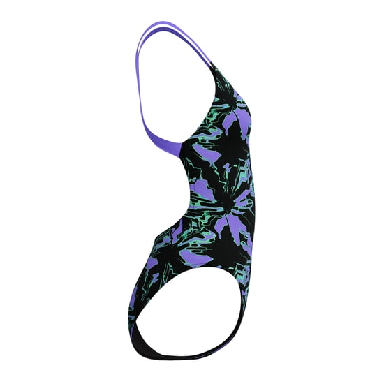 Speedo - Badeanzug für Damen, Leaderback (Schwarz/Violett) - Image 3