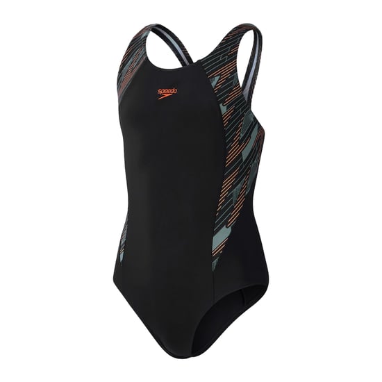 Speedo - "Hyperbloom Splice" Badeanzug für Mädchen (Schwarz) - Image 1