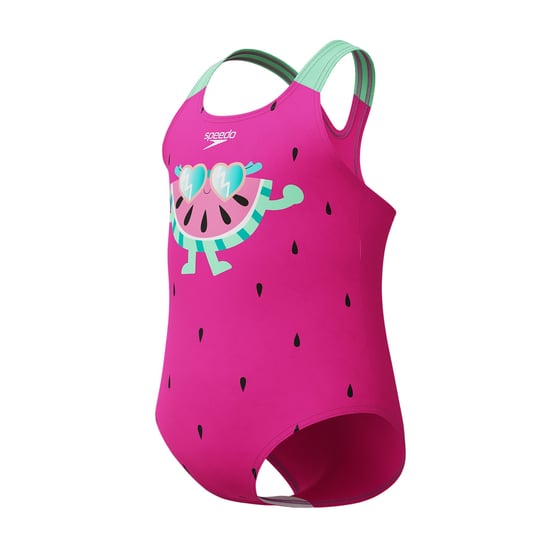 Speedo - Badeanzug für Mädchen (Pink/Grün) - Image 4