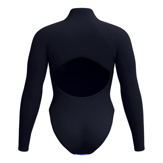 Speedo - Badeanzug für Damen, Mit Reißverschluss, Langärmlig (Schwarz/Blau) - Image 2
